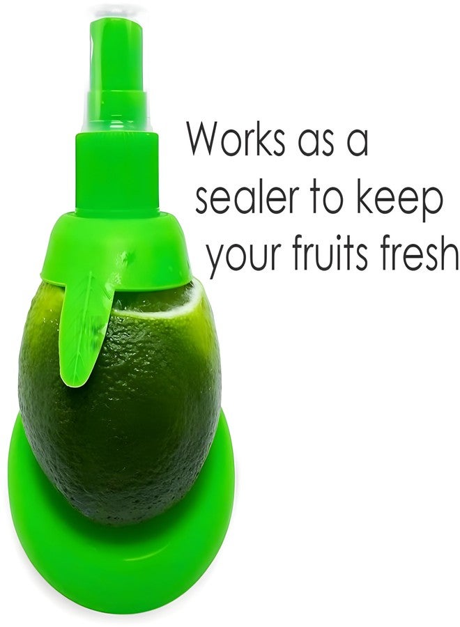 Bexter 3-Piece Citrus Sprayer Set - 2 Lemon & Lime Juice Sprayers with Base Plate - Fresh Fruit Extractor for Salads, Seafood, Veggies & Cocktails (Green) - Image 4
